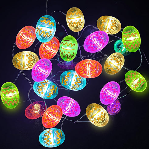 Aogist 50LED Easter Egg Fairy Lights - 16ft Super Bright 3D Egg