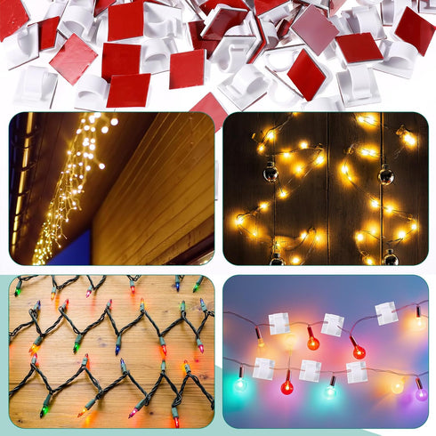 Namalu 120 Pieces Cable Clips Self Adhesive Wire Light Clips Cable Organizer Cable Wire Management Holder for Home