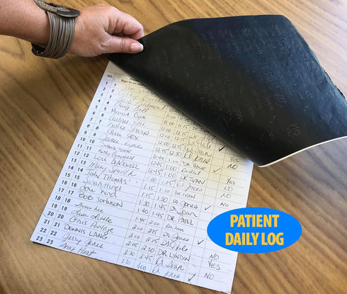 Tabbies Patient Sign-In Label Forms | 8-1/2" x 11" Form, Blue, 23 Labels/Sheet, 125 Sheets/Pack