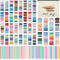 Book Annotation Kit with 8000 Pcs Transparent Sticky Tabs, 36 Aesthetic Highlighters, Canvas Bag for Office Supplies
