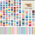 Book Annotation Kit with 8000 Pcs Transparent Sticky Tabs, 36 Aesthetic Highlighters, Canvas Bag for Office Supplies