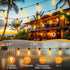 50Ft 15M Dimmable ST38 Bulb Outdoor String Led Patio Lights - Outside Waterproof Light With Remote Shatterproof