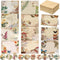 Motiskyy 100 Pcs Nature Vintage Design Blank Greeting Cards 4x6, Rustic Butterfly Blank