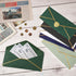 Jetec 100 Pcs #10 Colorful Business Mailing Envelopes with Gold Border and Stickers for Graduation Wedding Invitations