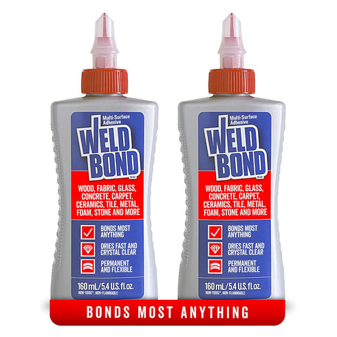 2-Pack Non-Toxic Multi-Surface Glue, 5.4oz / 160ml, Bonds Most Anything! Use for Wood, Glass, Mosaic, Pottery, Jewelry