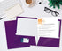 Better Office Products 2 Pocket Glossy Laminated Purple Paper Folders, Letter Size, Box of 25