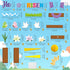 BeYumi 95Pcs Easter He is Risen Cross Bulletin Board Set Sun Honeycomb Jesus Resurrection Cross Lily Cutouts Trim Border Christian Religious Bible Sunday School Classroom Chalkboard Church Decoration by BeYumi
