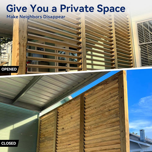 Set 11 Boards(48" (1) Deck Sunblind System Brackets, Louver Hardware Kit for Blinds and Shutters, Each Holds up
