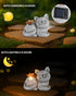 5-Inch GoGnome Solar Cat Garden Statue with Butterfly Light Outdoor Resin Figurine for Yard, Patio, Balcony Gifts