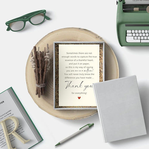 Bewoow Lovely Thank You Card for Friend, Appreciation Card for Boss Coworker Teacher Mentor, Sweet Friendship Gifts