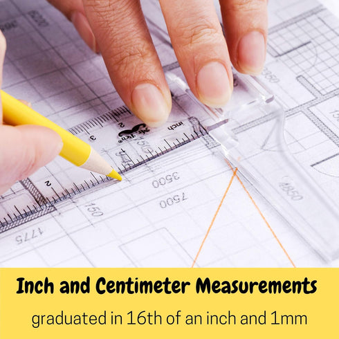 Mr. Pen 12 Inch Plastic T-Square, 3-Pack Drafting & Crafting T-Square Ruler