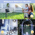 4 Pack 100 33ft 8 JMEXSUSS LED Solar String Lights for Outside, White Solar Fairy Lights Outdoor Waterproof, Modes