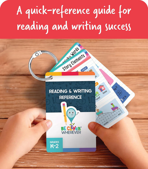 K-2 Grammar, 2nd Carson Dellosa Be Clever Wherever Reading and Writing Reference Things on Rings, Flash Cards Covering