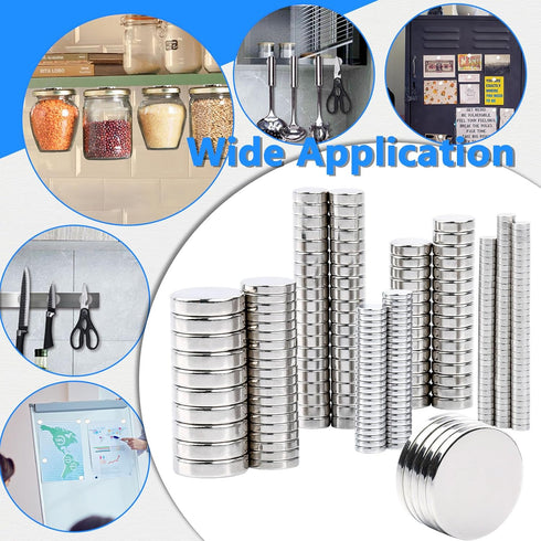 255PCS Small Strong Magnets, Neodymium Disc Magnets Heavy Duty, Rare Earth Magnets for Crafts, Whiteboard, Kitchen.