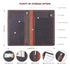 Server Book Organizer with Zipper Pocket, Genuine Leather Restaurant Guest Check Presenters Card Holder for Waitress