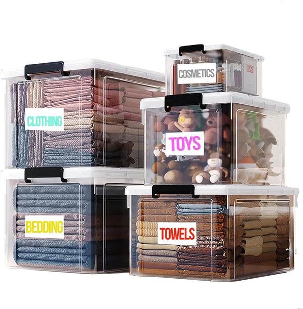 Large Blank Labels for Storage Bins, 60 Sheets Customizable Sticker Labels for Home Organization, 6"x4"