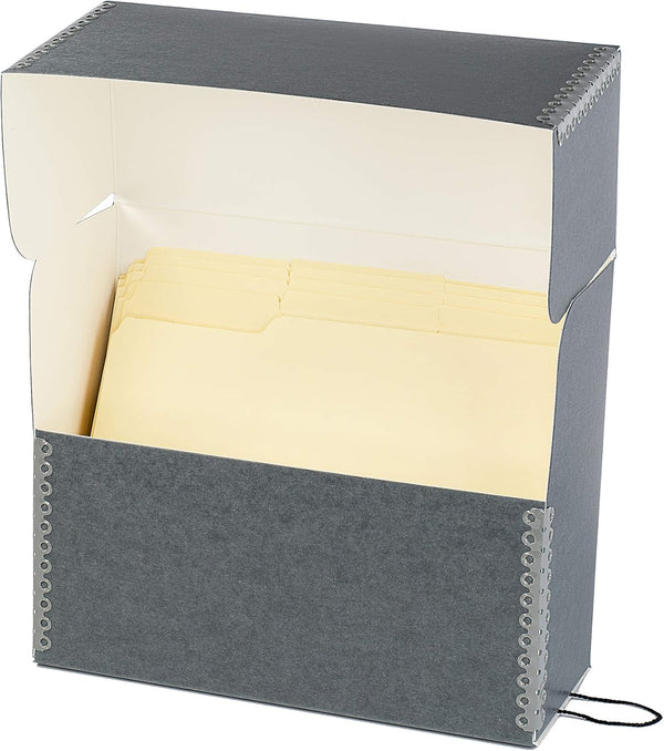 Lineco Archival Document Storage Box with 12 Letter Sized File Folders, Organizer for Prints, Photos, Document Case
