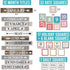 Hadley Designs Farmhouse Classroom Calendar Set, Bulletin Board Sets for Teachers, Classroom Decor