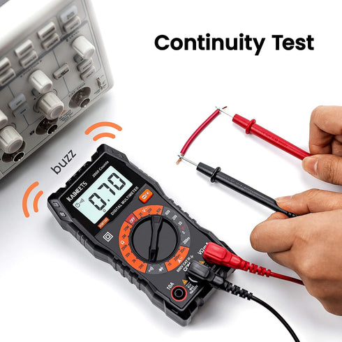 KAIWEETS Digital Multimeter with Case, DC AC Voltmeter, Ohm Volt Amp Tester for Household and Automotive
