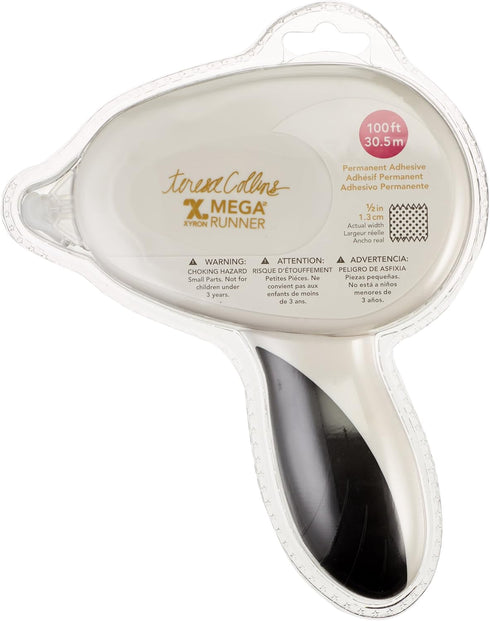 Xyron Teresa Collins Mega Runner, Permanent Adhesive Dispenser, .5" x 100', Perfect for Scrapbooking & DIY Craft