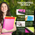 WOT I All-in-one Telescoping Binder Notebook 2PCS, Refillable 3 Ring Binder with Customized Cover, 60 Sheets Notepaper