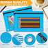 Pencil Pouch for 3 Ring Binder, 2 Pack Zipper Pencil Bags, Sky Blue for Classroom School Office Supplies