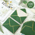 Teling 100 Pack A7 V Flap Envelope Invitations, 5 x 7 Fancy Envelopes with Gold Border for Bridal Shower Wedding
