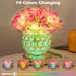 16 4 Dimmable Hydrangea Flower Lamp with Remote, Rechargeable Colors Changing Artificial Flower Table Lamp with Modes