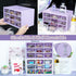 Desk Storage Organizer with 9 Drawers, Clear Plastic Storage Cabinet for Makeup, Office, Craft, and Art Supplies