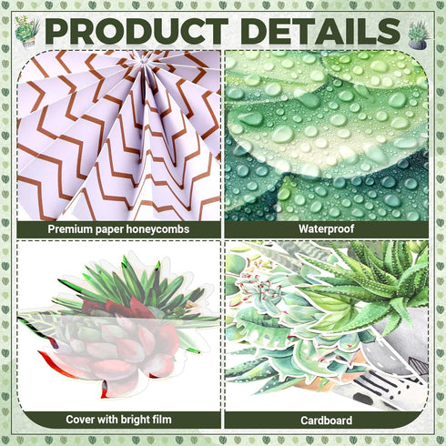 Qilery 66 Pcs Succulents Potted Bulletin Board Set, When We Learn We Grow Plant Cutouts for Classroom Decoration