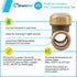 SharkBite 3/4 Inch CTS x 3/4 Inch CTS x 3/4 Inch PVC Slip Tee, Push To Connect Brass Plumbing Fitting