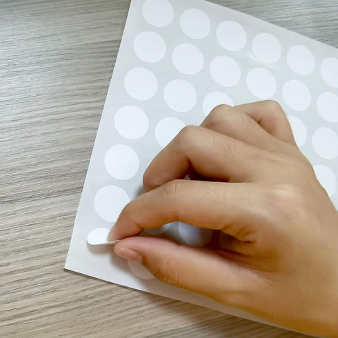 Coding Labels Circle 3/4" Round - 1050pcs Dot Labels for Color Coding, White Stickers