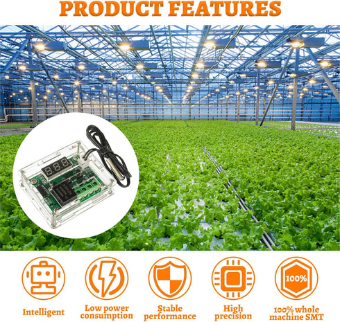 W1209 Digital Temperature Controller Board, 12V DC Micro Thermostat -50-110°C with Waterproof Case (2PCS)