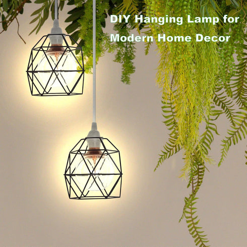 16Ft E26/E27 Bulb 2 Pack, Plug in Pendant Light Socket Kit - Hanging Light Lantern Cord Lamp Kit, Socket Extension Cord