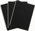 DSTELIN Blank Spiral Notebook: 10 inch x 7.5 inch, 100GSM, 3-Pack, Soft Cover, 120 Pages / 60 Sheets (Black)