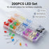 MakerCircuit 200Pcs 3mm 10 LED Diode, LED Light Kit Box Colors, Light Emitting Diodes Component for DIY, Science