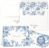 50 Set (3.5x5) AUDREE Thank You Cards with Envelopes - Gold Foil Elegant Blue Floral Thank You Cards with Matching