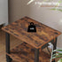 TUTOTAK 2 PS01BB001 Tier Printer Stand, Rolling Printer Cart with Power Outlets and USB Ports, Mobile Printer Table