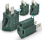 4 Piece 3-Prong to 2-Prong Grounding Adapter Plug for Wall Outlets, Converters for Electrical, Household, Industrial Use
