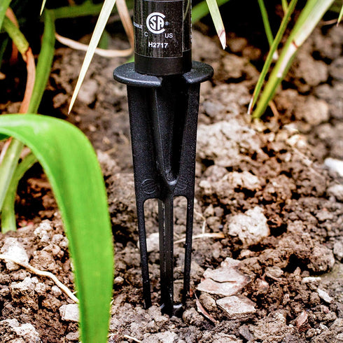 Malibu Landscape Lighting Stake, Metal Outdoor Sturdy Solid Ground Spike for Flood Light Pathway Light