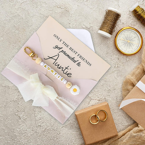 Motiskyy 4 Kit Auntie Promoted to New Gifts for Pregnancy Announcement to Friend Family Surprise Gift Aunt to Be