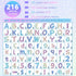 Gueevin 216 Pcs Holographic Bulletin Board Letters for Classroom, Numbers, Alphabet, Punctuation Cutouts with Adhesive