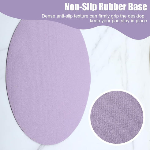 Shimmeroo 8.7inch Small Mouse Pad for Laptop, Round Portable Mouse Pad - Non Slip Purple Mousepads for Office