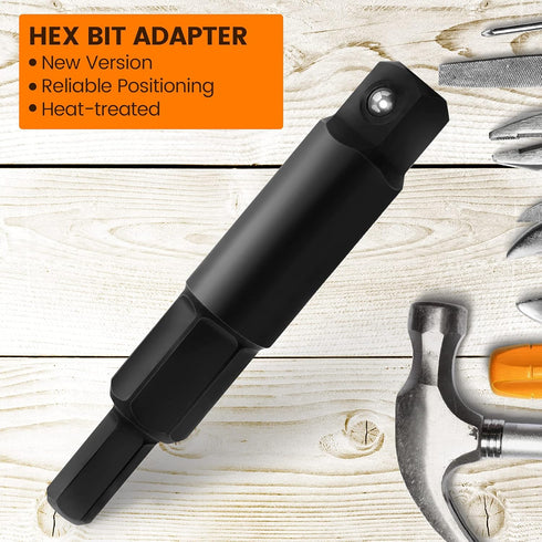 ANCIRS 3/16 to 5/16 Service Wrench Hex Key Adapter, Ratchet Wrench Hexagon Bit Adapter Kit for HVAC Repair