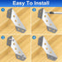50PCS 300 MAPVOLUT Corner Brackets For Wood with Screw, Premium Stainless Steel Metal Shelf Brackets Furniture Corner