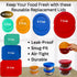 14 Pack Replacement Lids for Pyrex, Anchor Hocking & KlareWare Storage Bowls, 1, 2, 4 & 7 Cup Round, 3, 6, 11 Cup