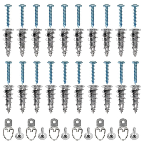 Self-Drilling Hollow Metal Stud Wall Anchors - Heavy Duty Drywall Kit with 25 Tapping Mount Screws