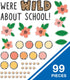 Schoolgirl Style Simply Safari We Are Wild About School Bulletin Board Set, Boho Neutral Classroom Bulletin Board Set, Sweet Leaf & Flower Decor, Wood Bead Bulletin Board Decorations (99 pc) by Schoolgirl Style
