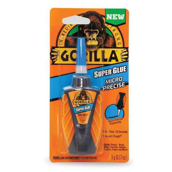 Gorilla Micro Precise Super Glue, Clear, 5 Gram (Pack of 1)
