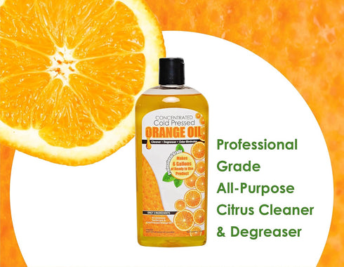 Sanco Industries |12-ounce 6 Cold Pressed Orange Oil Concentrate Professional Grade All-Purpose Citrus Cleaner